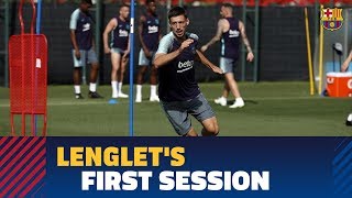 Clément Lenglet trains for first time with FC Barcelona [upl. by Odyssey]