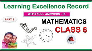 CLASS 6 KERALA MATHEMATICS LEARNING EXCELLENCE RECORD PADANA MIKAVU REKHA ANSWERS part 2 [upl. by Halladba]