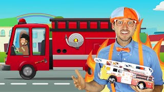 Blippi Super Fire Truck Song  Firefighters Song for Kids  Trucks For Kids Blippi Songs [upl. by Elset706]