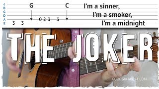 quotThe Jokerquot Easy Guitar Tutorial  3 Chords amp Bassline combined  Steve Miller [upl. by Lednem512]