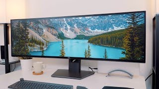 HandsOn With Dells Massive 49Inch 5K Ultrawide Display [upl. by Huston]