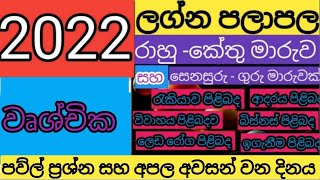 2022 LAGNA PALAPALA  වෘශ්චික ලග්නය [upl. by Rheta]