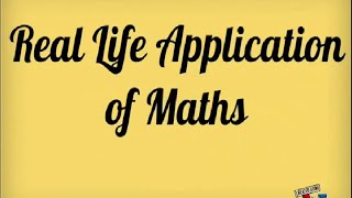 Real Life Applications Of Math [upl. by Checani]