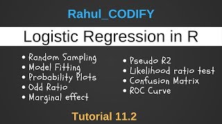 Logistic Regression R Data Science Tutorial 112 [upl. by Nemsaj]