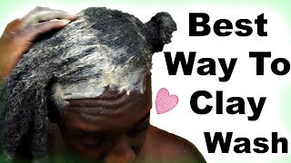 Bentonite Clay Natural Hair WASH DAY Routine  Does Bentonite Clay Clarify Natural Hair [upl. by Wills]