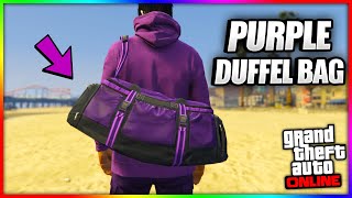 NEW HOW TO GET THE PURPLE DUFFEL BAG IN GTA 5 ONLINE After Patch 166 [upl. by Yanahs584]