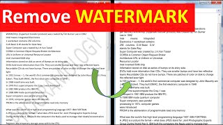 how to remove watermark from pdf file online free  remove a watermark pdf remove water mark pdf [upl. by Leahcin]