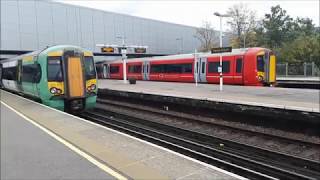 Trains and Planes at Gatwick Airport BML 261019 Feat Aborted Landing [upl. by Sisak]