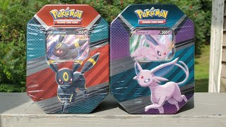 Pokemon V Tin Double Unboxing Umbreon amp Espeon [upl. by Bowra]