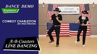 COWBOY CHARLESTON  Line Dance Demo amp Walk Through [upl. by Diad]