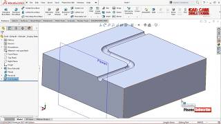 SolidWorks sweep Cut [upl. by Onaireves]