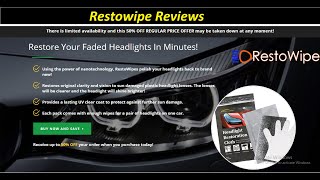 Restowipe Reviews  RestowipeCom Reviews  watch to know the details  Resto wipe  restowipe [upl. by Spearman]