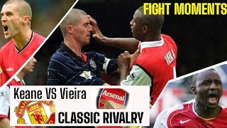 Roy Keane vs Patrick Vieira Classic Rivalry MAN UNITED VS ARSENAL Moments [upl. by Zerline]