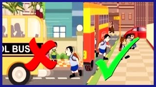 Road Safety For Kids  Kids Educational Video  Rhymes4Kids [upl. by Suoiluj752]