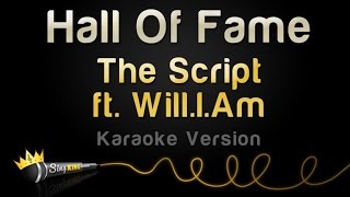 The Script ft WillIAm  Hall Of Fame Karaoke Version [upl. by Dlonyar199]