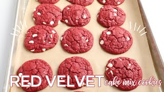 Red Velvet Cake Mix Cookies [upl. by Alekal492]