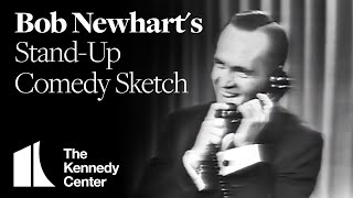 Bob Newharts StandUp Comedy Sketch 1962  The Kennedy Center [upl. by Ahsienaj897]