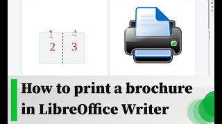 How to print a brochure in LibreOffice Writer [upl. by Zoa]