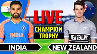 India vs New Zealand Match 12  Live Cricket Match Today  IND vs NZ  Champions Trophy Last 40 Ov [upl. by Lehte193]