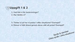 Språklig variation svenska 1  svenska som andraspråk 1 [upl. by Ardnalak]