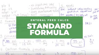 Enteral Feed Calculations Standard Formula [upl. by Elimac]