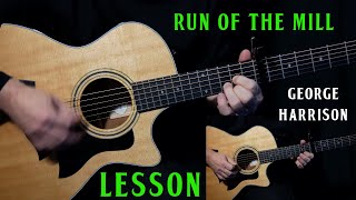 how to play quotRun Of the Millquot on guitar by George Harrison  acoustic guitar lesson tutorial [upl. by Richelle944]