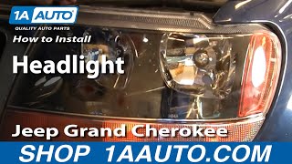 How to Replace Headlight 0204 Jeep Grand Cherokee [upl. by Lune]