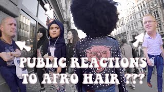 Public Reactions to Afro Hair in London  Natural Hair Social Documentary [upl. by Enilkcaj]