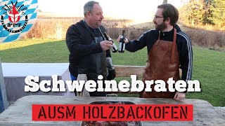 Schweinebraten  Holzbackofen HBO  DER Klassiker aus Bayern🍻 [upl. by Asyral]