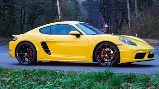 Porsche 718 Cayman S 350hp  DRIVE amp SOUND 60FPS [upl. by Ynotna]