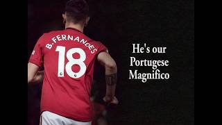 Bruno Fernandes  NEW Manchester United Chant with lyrics [upl. by Nekciv726]