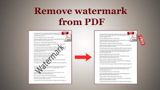 How to remove watermark from any PDF files FREE  100 working  Free PDF Editor  PDF Watermark [upl. by Raphaela722]