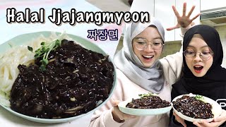 How to Make Halal Jjajangmyeon 짜장면 Korean Black Bean Noodles  AnnyeongAisyasya [upl. by Nitsid]