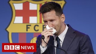 Lionel Messi’s tearful farewell to Barcelona  BBC News [upl. by Tish]