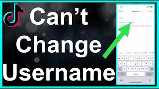 I Cant Change My USERNAME On TikTok [upl. by Lark333]
