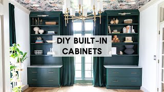 EASY BuiltIn Cabinets How To For Beginners [upl. by Auqinu]