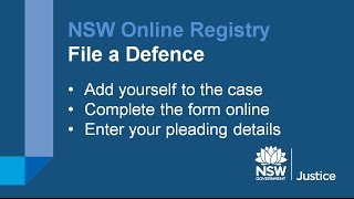 NSW Online Registry  File a Defence [upl. by Helen699]