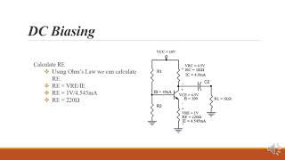 BJT Amplifier Design Part 1 DC Biasing [upl. by Blase]