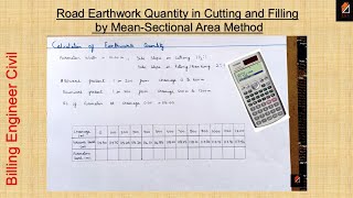 How to calculate Earthwork cutting and Filling Quantity for Road Works [upl. by Dorraj]