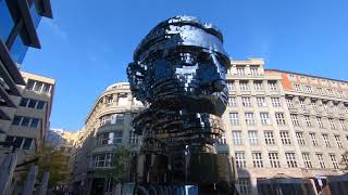 The Franz Kafka Head in Prague Czech Republic [upl. by Sitnik]