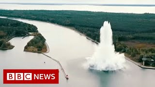 WW2 bomb explodes during attempt to defuse it  BBC News [upl. by Hebe]