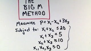 ❖ The Big M Method  Maximization with Mixed Constraints ❖ [upl. by Hannavas]