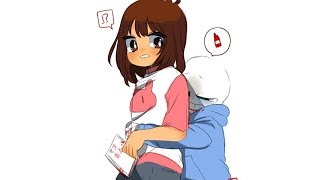 sans is in love with frisk Funny Undertale Comic Dubs Sans x Frisk [upl. by Camilia]