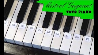 Tuto Piano Mistral GagnantRenaud niveau 3 [upl. by Auoy289]