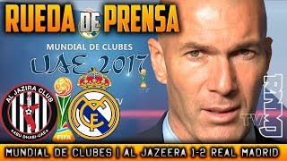 Al Jazira 12 Real Madrid Rueda de prensa Zidane Semifinal Mundial de Clubes 2017 13122017 [upl. by Favianus]