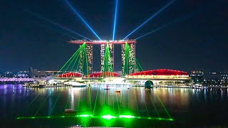 Singapore  SPECTACULAR light laser amp water show [upl. by Mathis870]