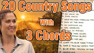 20 Country Songs With 3 Chords [upl. by Bara]