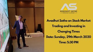 YouTube Live Event  Avadhut Sathe on Stock Market Trading and Investing in changing times [upl. by Oirram]