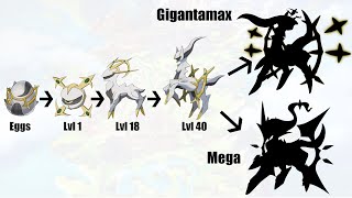 Arceus Evolution  Mega  Gigantamax amp Egg  Pokemon Gen 9 Fanart [upl. by Beutner358]