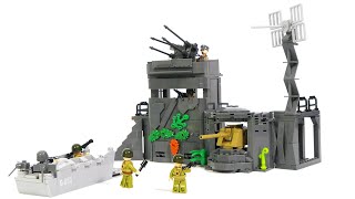 Sluban Army WW2 M38B0861 Atlant Wall  Military set for lego fans [upl. by Adnovad]